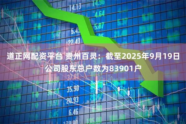 道正网配资平台 贵州百灵：截至2025年9月19日公司股东总户数为83901户