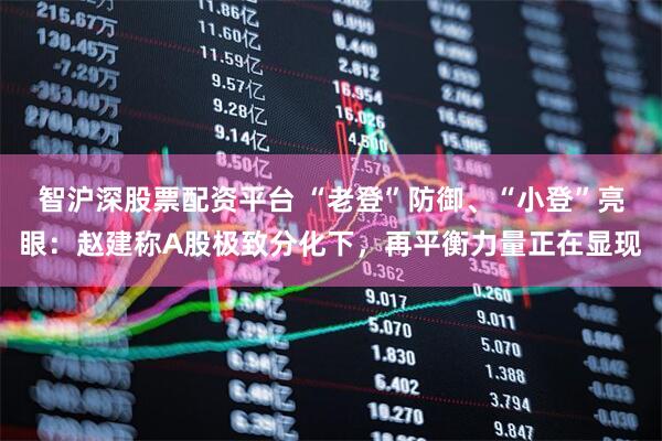 智沪深股票配资平台 “老登”防御、“小登”亮眼：赵建称A股极致分化下，再平衡力量正在显现